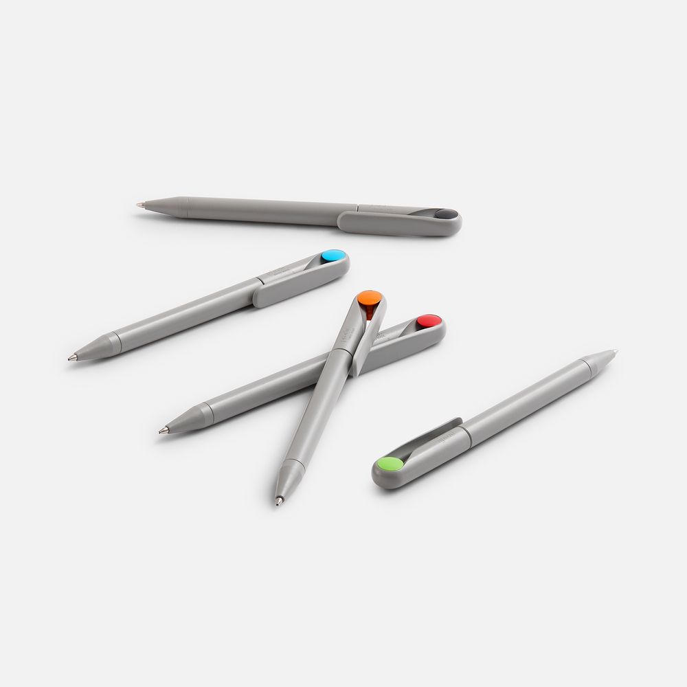 Ручка шариковая Prodir DS1 TMM Dot, серая с красным