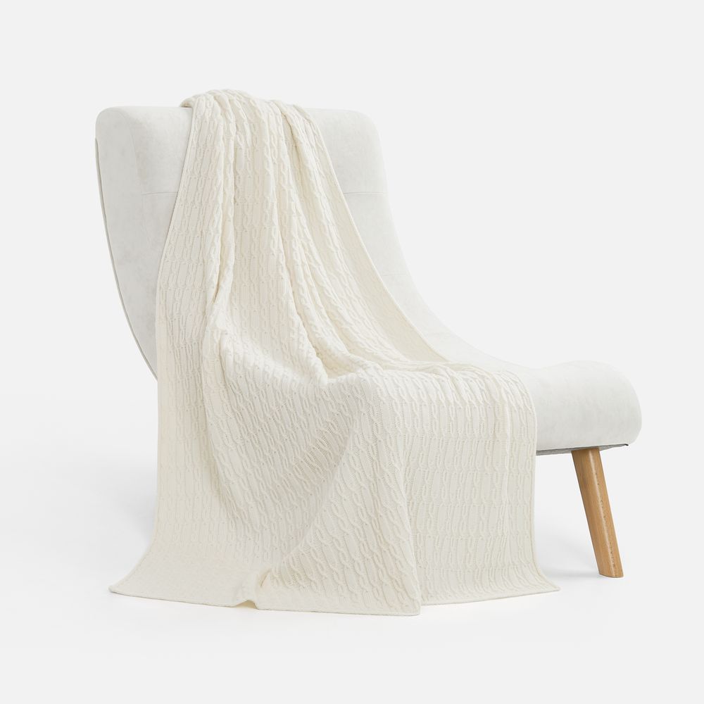 Плед Knitline, белый (молочный)