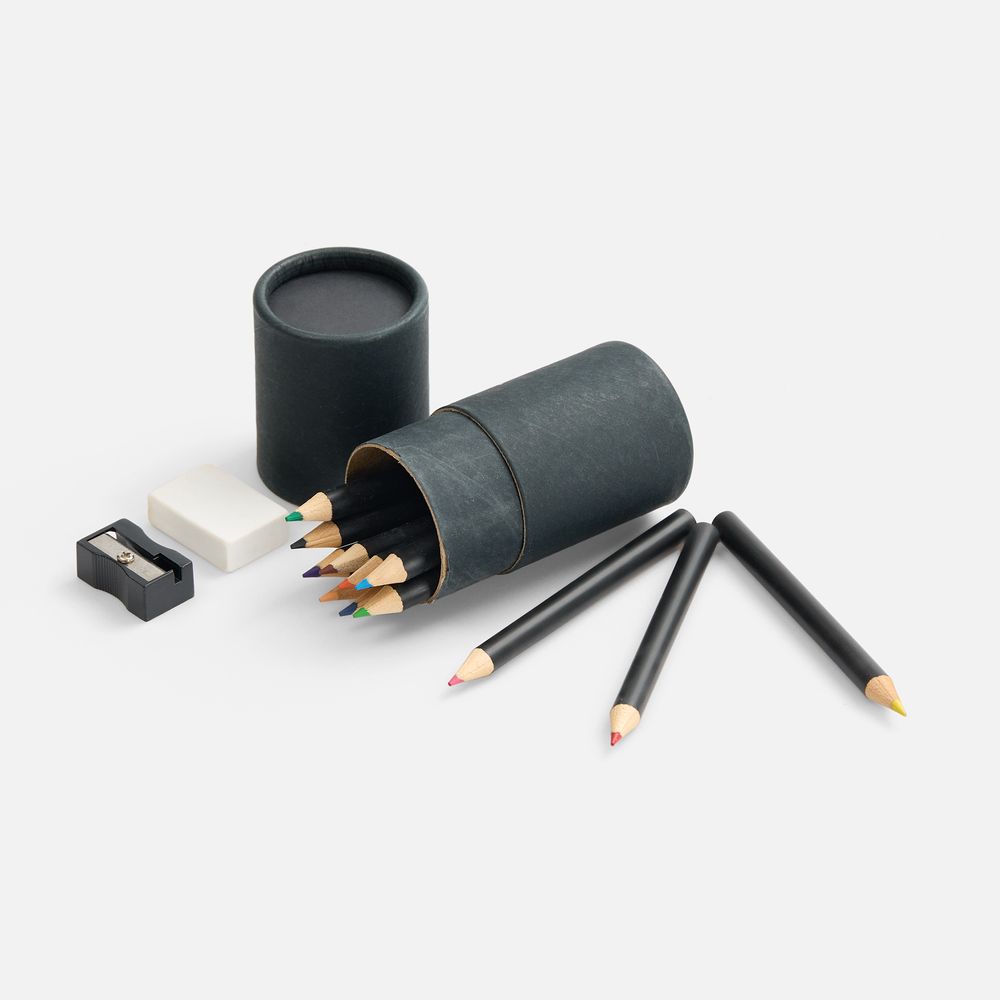 Набор цветных карандашей Pencilvania Tube Plus, черный