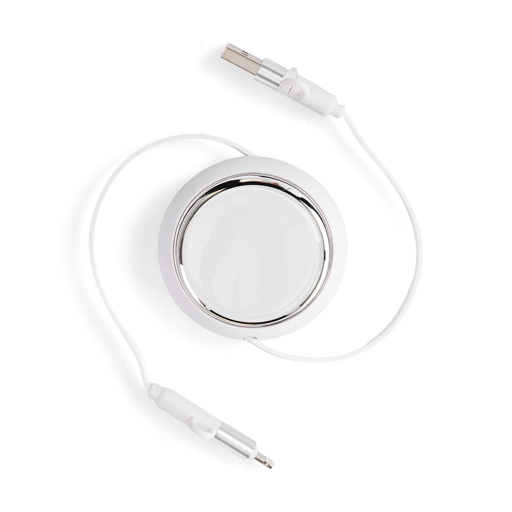 Складной кабель с переходниками pocketCoil, белый