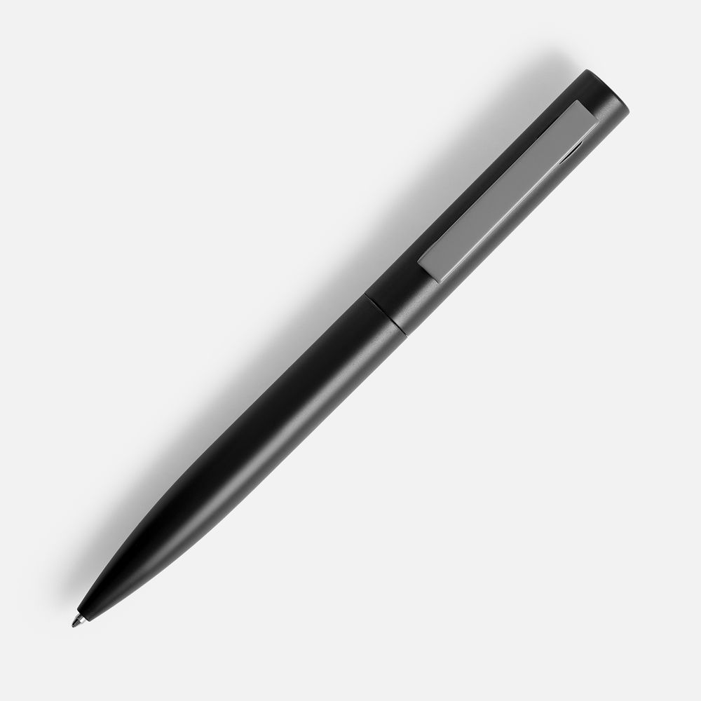 Ручка шариковая Inkolor, черная с серым