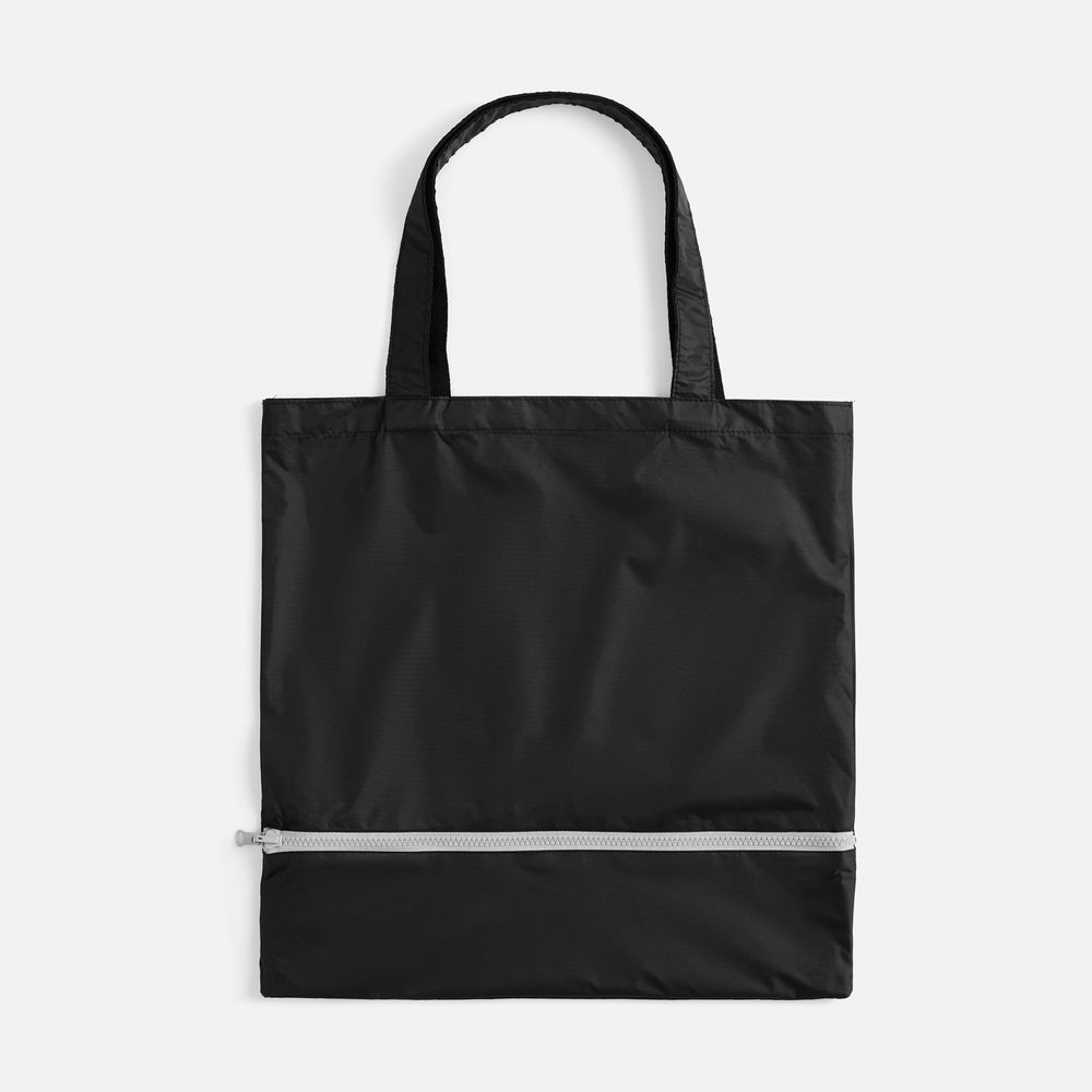Зонт складной PackWise в чехле-шопере, черный