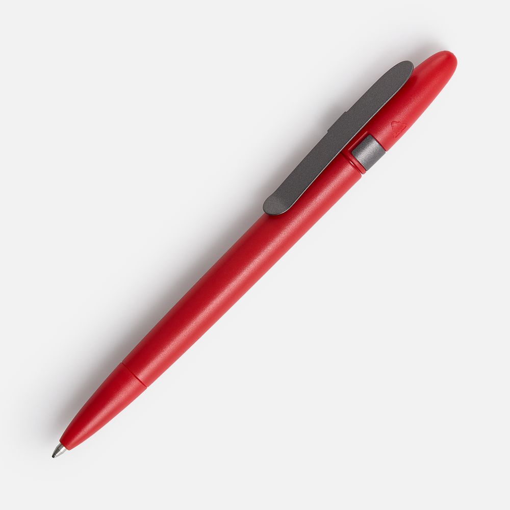 Ручка шариковая Prodir DS5 TSM Metal Clip, красная с серым