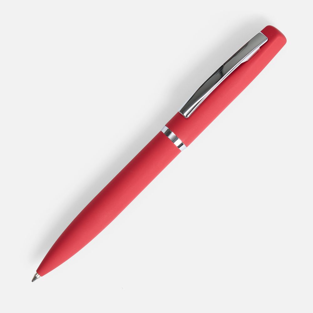 Ручка шариковая Bolt Soft Touch, красная